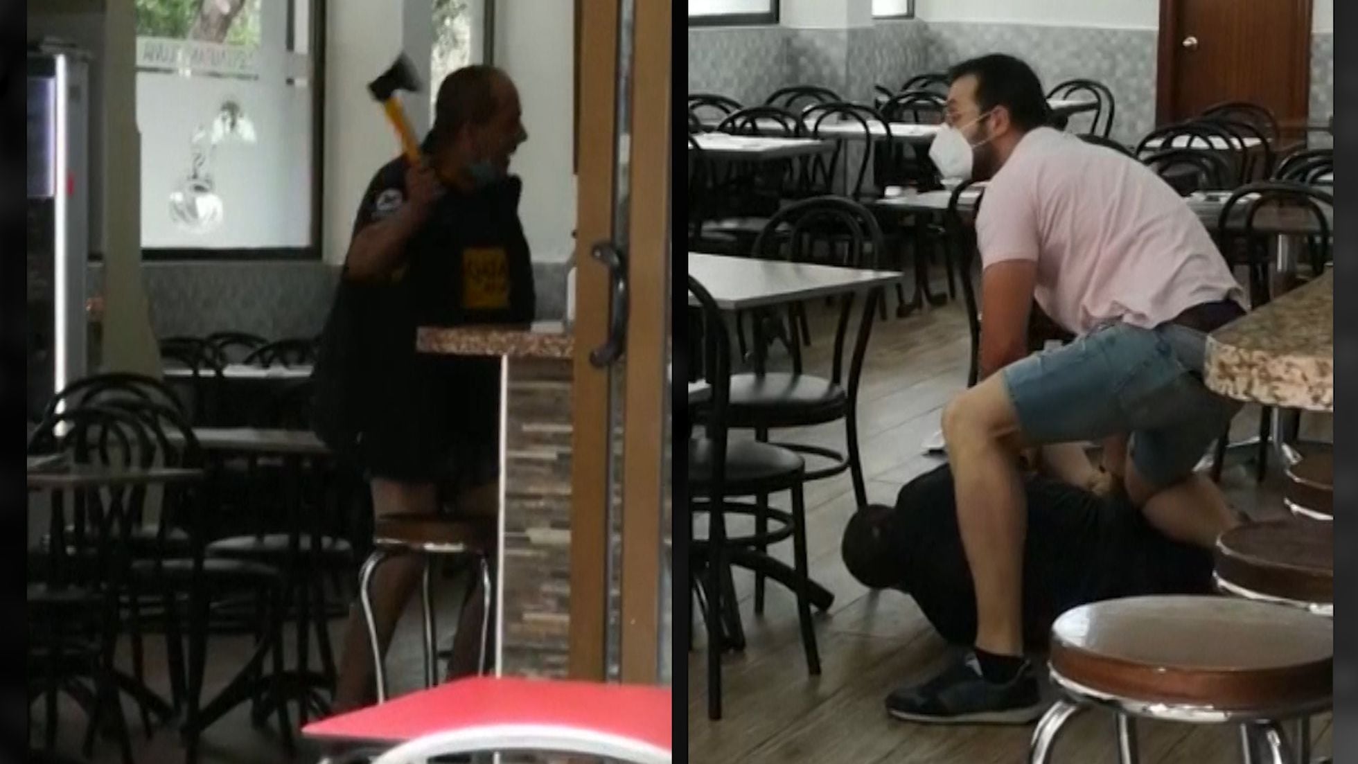 Un mosso reduce a un hombre con un en un bar de Barcelona | Vídeos | EL PAÍS