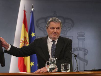 &Iacute;&ntilde;igo M&eacute;ndez de Vigo, en la rueda de prensa del Consejo de Ministros del pasado d&iacute;a 24. 