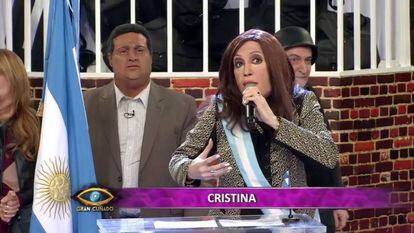 Fátima Florez en su personaje de Cristina, durante una emisión del programa 'Gran cuñado'.
