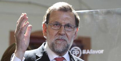 Mariano Rajoy, este lunes en un acto de campa&ntilde;a.