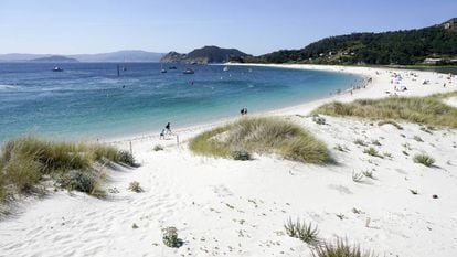 La playa de Rodas, en las islas Cíes (Pontevedra).