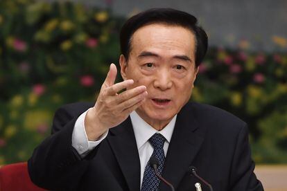 El secretario general del Partido Comunista de China en Xinjiang, Chen Quanguo, uno de los altos funcionarios chinos a los que EE UU sancionó este jueves.