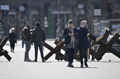 Ambiente en el centro de Kiev, Ucrania, el pasado 15 de abril.