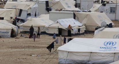 Campo de refugiados de Zaatari, cerca de la frontera jordana con Siria.