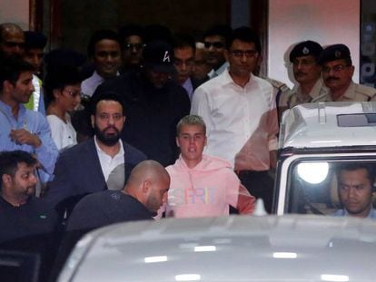 Justin Bieber, en Bombay.  