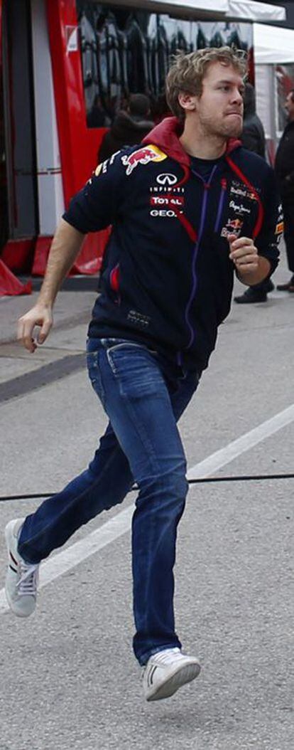 Sebastian Vettel durante los entrenamientos de Jerez.
