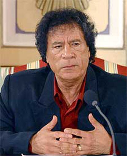 Muammar el Gaddafi.