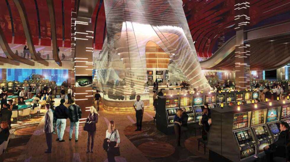 Aspecto del posible interior del casino en una imagen generada por ordenador.