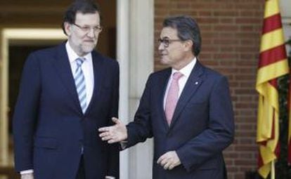 Rajoy y Artur Mas en 2014.