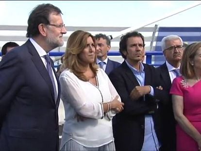 Rajoy inaugura La Pepa entre protestas por el paro