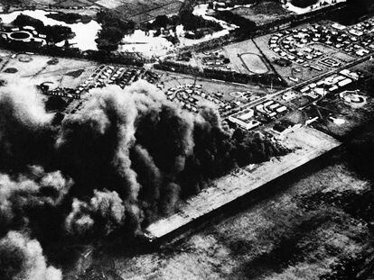 Imagen del ataque japonés a Pearl Harbor (Hawai), el 7 de diciembre de 1941.