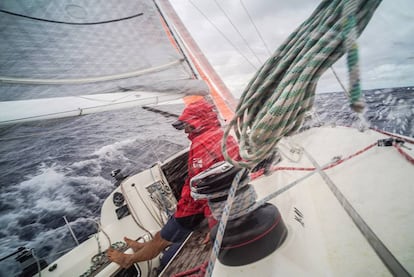 Guillermo Cervera, a bordo del Isabel, entre Haití y Cuba.