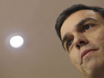 El secretario general del PSOE, Pedro Sánchez, este jueves