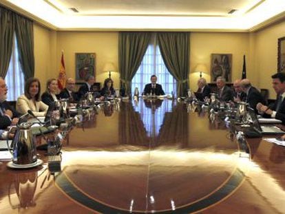 Rajoy preside el Consejo de Ministros el 23 de diciembre pasado.