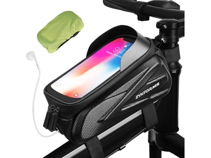 La bolsa impermeable para bicicleta con pantalla táctil para usar tu celular