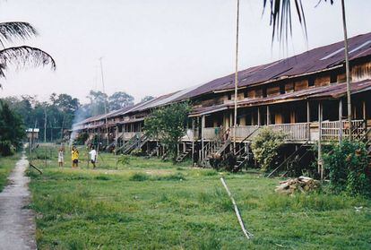 Las típicas casas comunales, o 'longhouses', que utilizan las tribus índigenas en algunos lugares remotos.