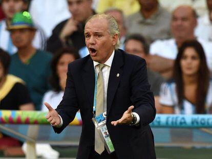 Alejandro Sabella, durante la final del Mundial de Brasil 2014.