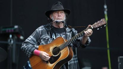 Neil Young, en el Festival Mad Cool en 2016.