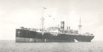 Barco 'Sinaia', que transportó hasta el puerto de Veracruz (México) a gran parte de los refugiados españoles.