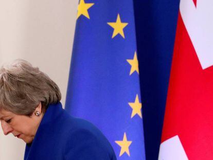 La primera ministra británica Theresa May, el pasado miércoles en Bruselas.