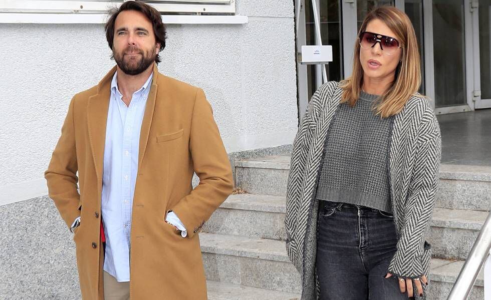 Elena Tablada y su esposo, Javier Ungría, después de haber declarado en los juzgados de Alcobendas, Madrid, este martes.