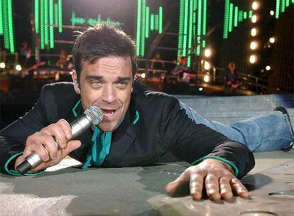 La estrella del pop británico Robbie Williams, en Budapest.