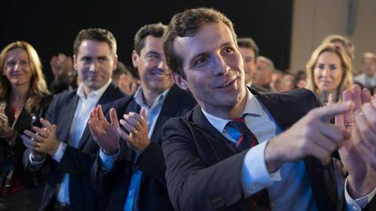 El Presidente del PP, Pablo Casado, el pasado 27 de octubre en Sevilla.