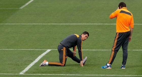 Cristiano Ronaldo, durante un entrenamiento.