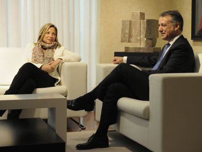 Ortega y Urkullu, durante la reuni&oacute;n de este viernes.