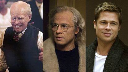 Fotogramas de 'El curioso caso de Benjamin Button', en el que el protagonista se hace mayor rejuveneciendo.