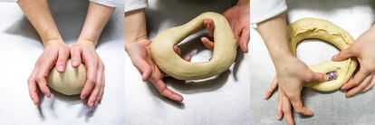 Proceso de elaboración artesanal del roscón por Isabel Maestre.