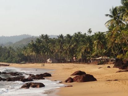 Cola Beach, una de las playas más aisladas y tranquilas de Goa, en India.