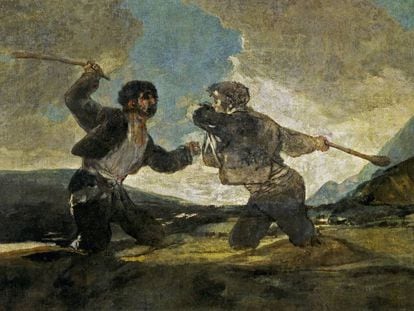 &#039;El duelo a garrotazos&#039; de Goya se ha convertido en s&iacute;mbolo de violencia cainita entre humanos.