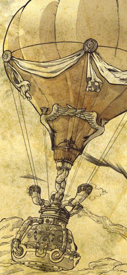 Ilustración de Iván Valladares para o libro O mundo secreto de Basilius Hoffman.