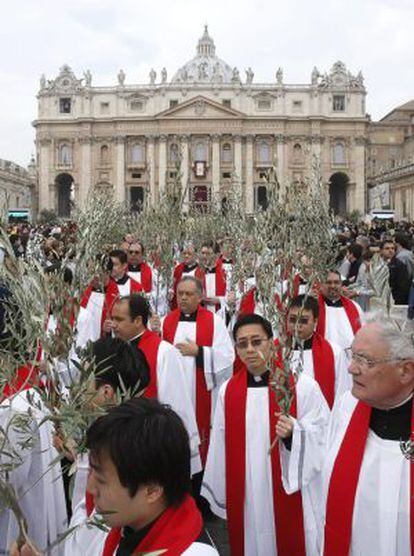 Procesión de las Palmas del Domingo de Ramos en el Vaticano