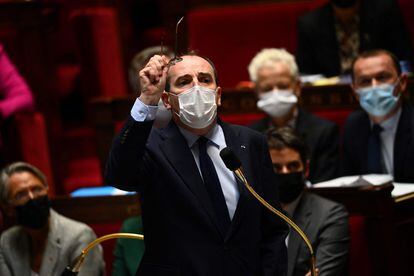 El primer ministro francés, Jean Castex, en una sesión parlamentaria este martes en París.