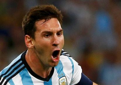 Messi con la camiseta argentina.