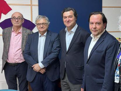 Manuel Palomo, ex director Radio Jaén; Antonio Yélamo, delegado de Prisa Media en Andalucía; José Antonio Cabornero, director de la red de emisoras de la Cadena SER; José García Ganaza, director de Radio Jaén y Radio Linares, e Isabel Sánchez, directora de Radio Córdoba.