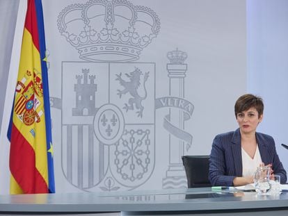 La portavoz del Gobierno en funciones, Isabel Rodríguez, durante una rueda de prensa del Consejo de Ministros.