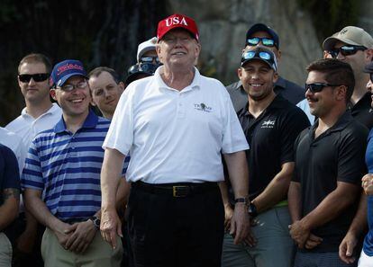 Trump en diciembre en su club de golf de West Palm Beach.