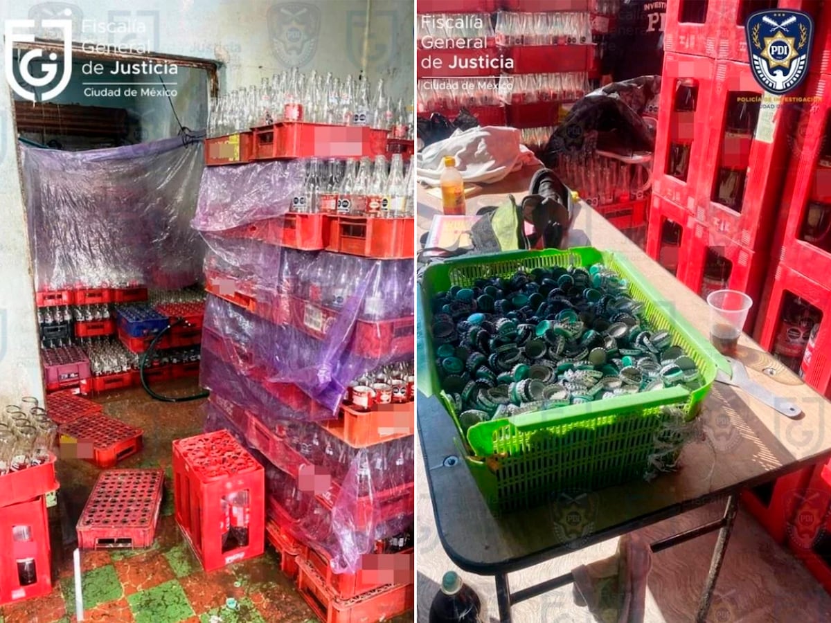 Autoridades encuentran pequeña fábrica clandestina de Coca-Cola en Iztapalapa Autoridades encuentran pequeña fábrica clandestina de Coca-Cola en Iztapalapa