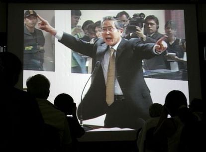 El expresidente Fujimori, en 2007 durante un juicio.