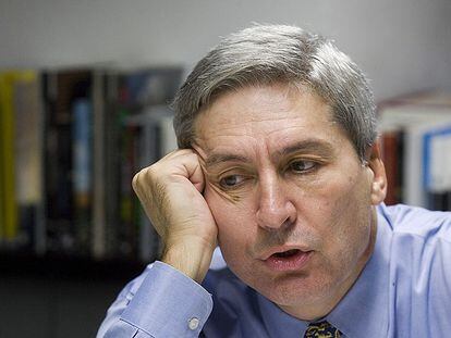 El historiador Sevket Pamuk, fotografiado en Barcelona en 2006.