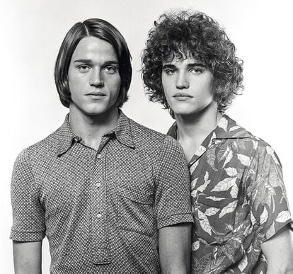 Portrait of brothers Jay and Jed Johnson in 1970.