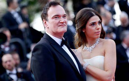 Quentin Tarantino y su esposa Daniella Pick, en Cannes, en mayo.
