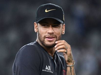 Neymar, después del partido PSG-Rennes.