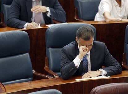 El ex consejero Alberto López Viejo, en un pleno de la Asamblea, donde sigue como diputado.