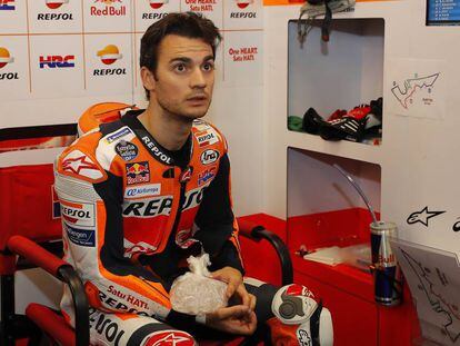 Dani Pedrosa, al terminar la primera sesión libre en Austin. 