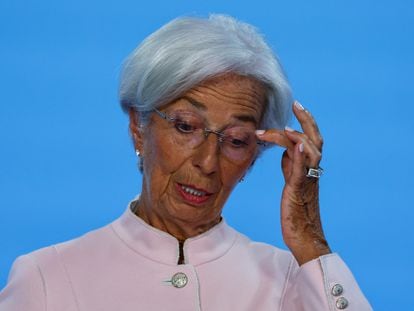 La presidenta del Banco Central Europeo, Christine Lagarde, durante una rueda de prensa en Fráncfort, el pasado 14 de septiembre.