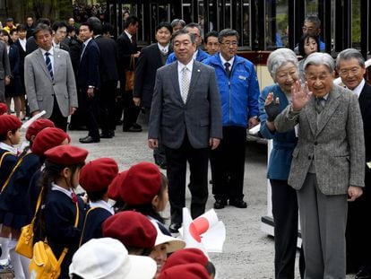 El emperador japonés Akihito y la emperatriz Michiko el pasado 12 de abril durante su 60 aniversario. 